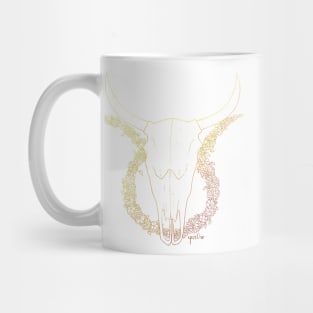 Taurus Skull - Quarter Colour Mug